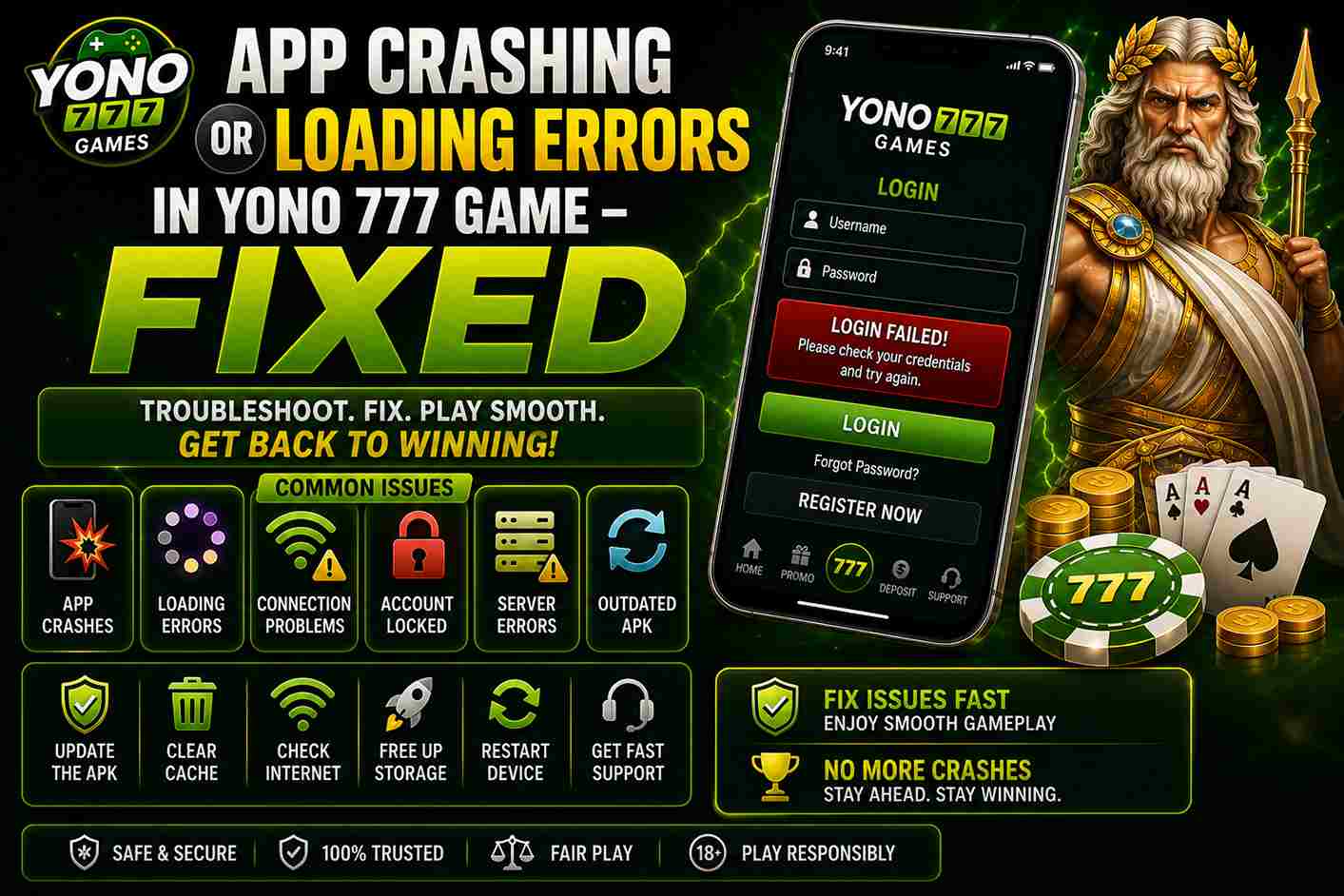 Yono 777 App Crashing Fixes