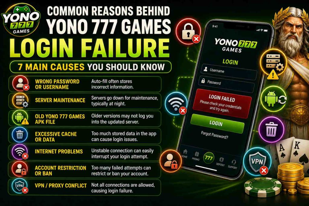 Yono 777 Game Login Failure