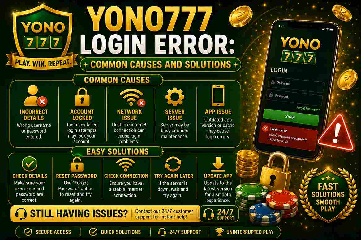 yono777 login error